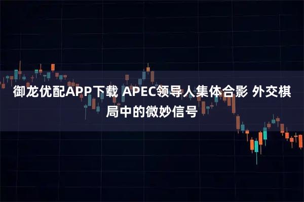 御龙优配APP下载 APEC领导人集体合影 外交棋局中的微妙信号